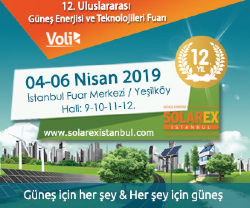  Solarex İstanbul Fuarı 4-6 Nisan 2019 tarihleri'nde yapılacak
