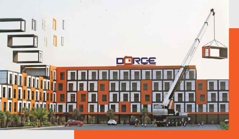 Dorçe,  modüler prefabrik yapılarıyla toplu konut projelerine katkı sağlıyor