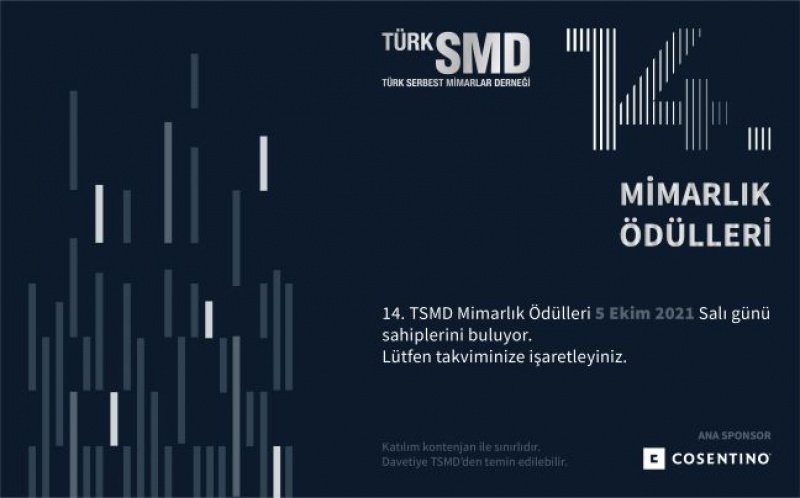 TürkSMD 14’üncü Mimarlık Ödülleri, 5 Ekim’de Sahiplerini Buluyor