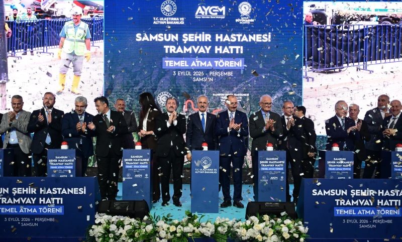 Uğursal Elektrik-ONH İnşaat İş Ortaklığının Üstlendiği Samsun Kılıçdede-Şehir Hastanesi Tramvay Hattı Projesi'nin Temeli Atıldı