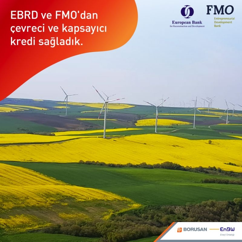 EBRD, FMO ile birlikte Borusan EnBW Enerji'ye 80 milyon dolar kredi sağlayacak