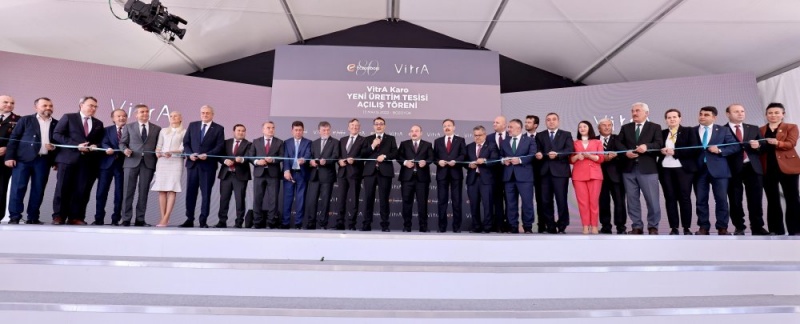 Eczacıbaşı'nın bu yıl yapacağı 250 milyon euroluk yatırımın önemli bir kısmı olan VitrA Karo tesisi açıldı
