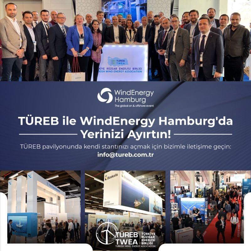 Türkiye Rüzgar Enerjisi Birliği (TÜREB) Heyeti 23-27 Eylül 2024'te   WindEnergy Hamburg'da Olacak