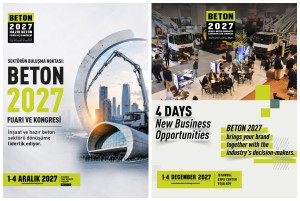 BETON 2027 Hazır Beton Kongresi - Hazır Beton, Çimento, Agrega, İnşaat Teknolojileri ve Ekipmanları Fuarı 2027 Aralık Ayında Yapılacak